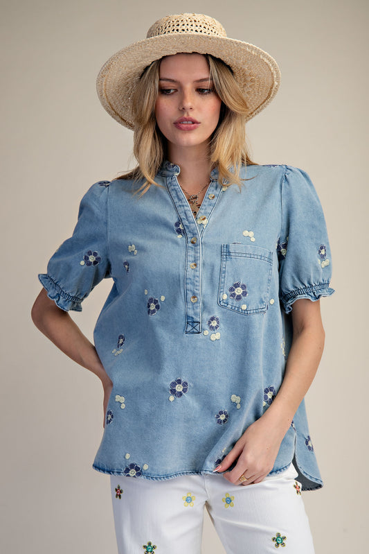 Dazzling Easel Denim Shirt P465