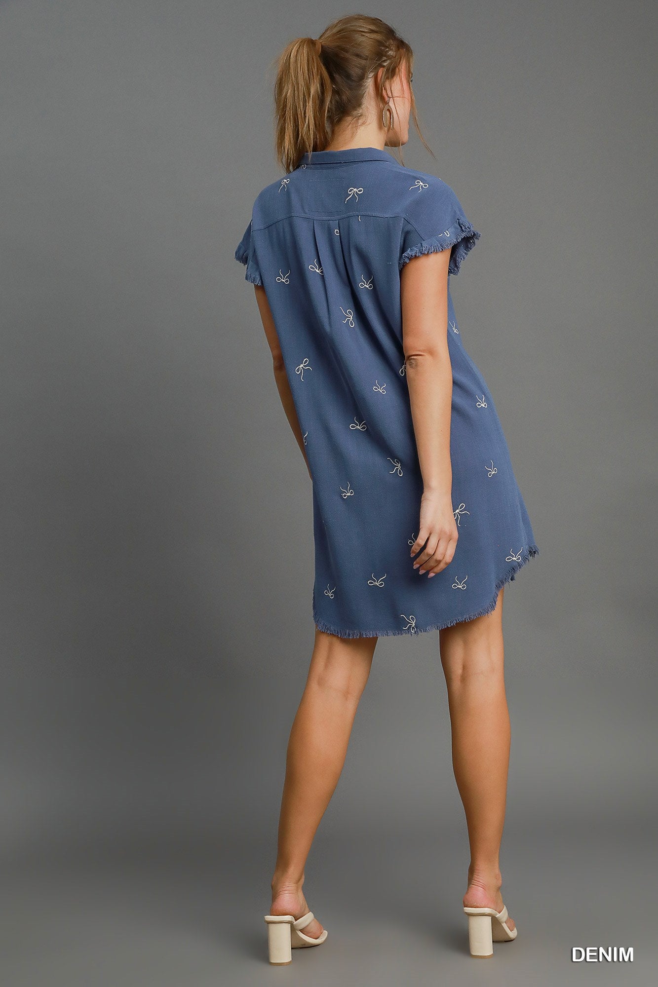 Umgee Linen Shirt Dress P470