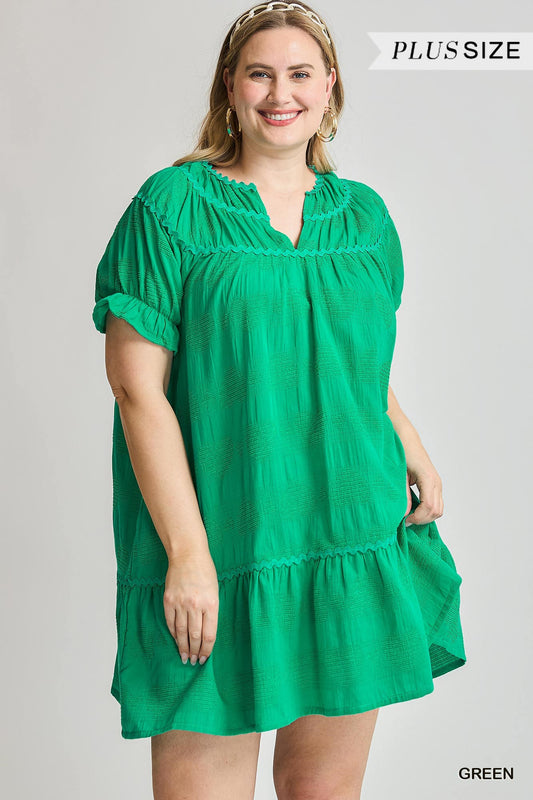 Umgee Curvy Babydoll Dress P473