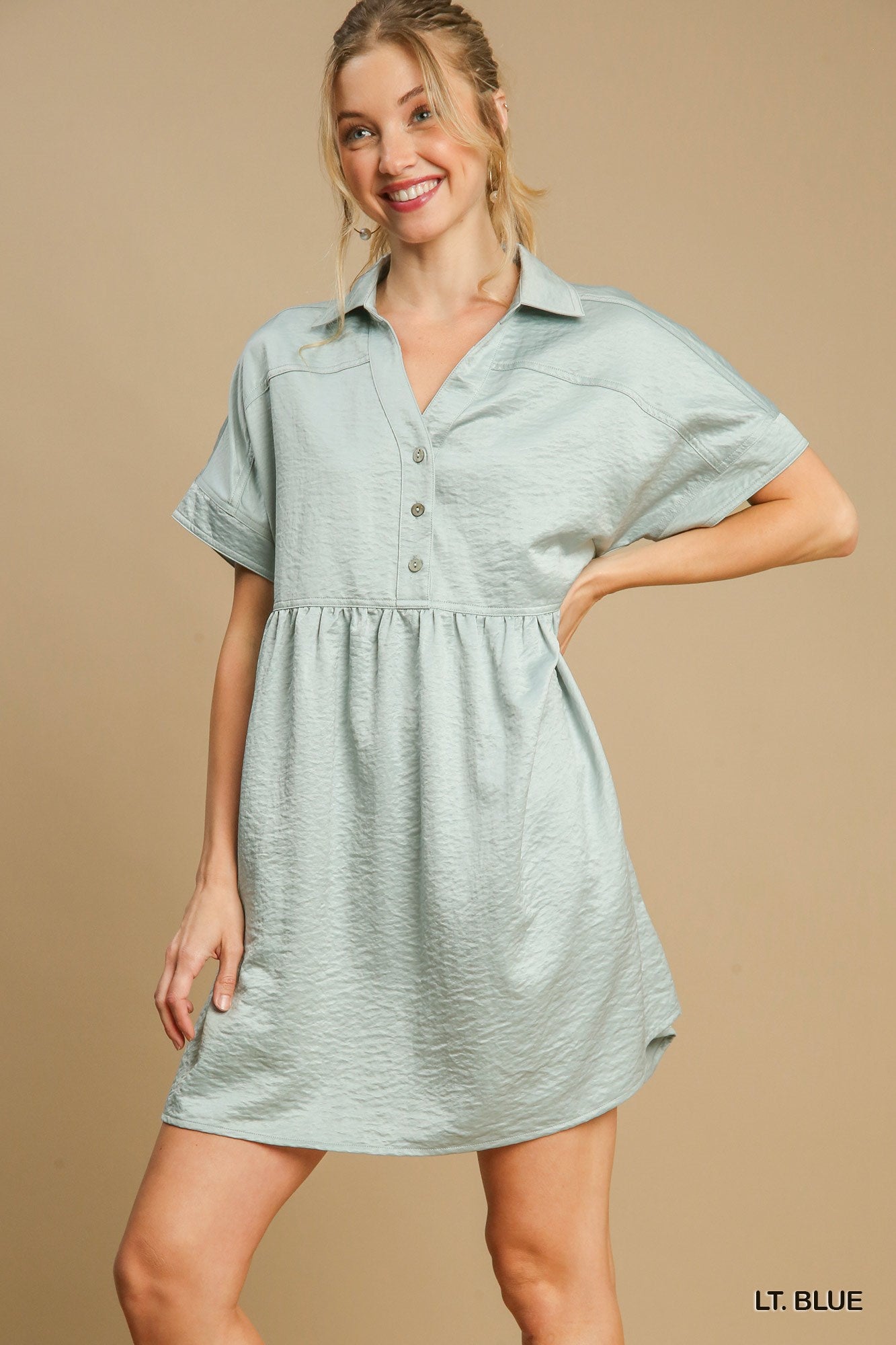 Umgee Satin Tiered Dress P477