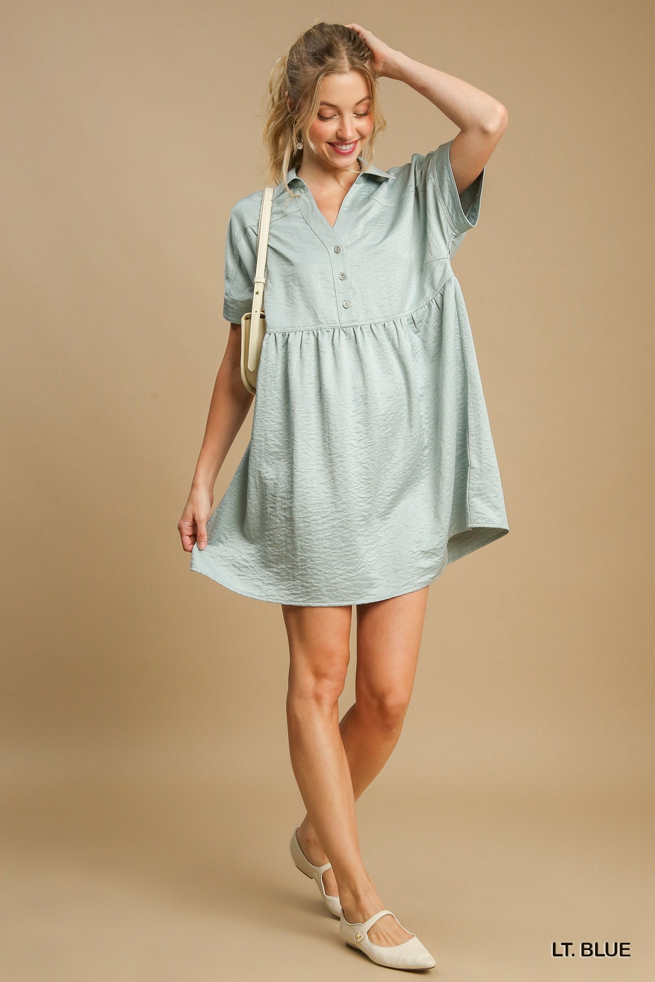 Umgee Satin Tiered Dress P477