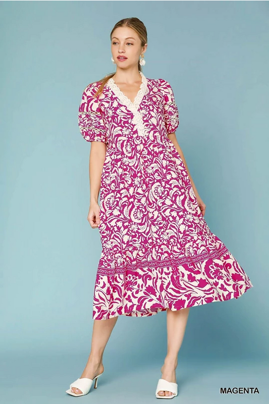 Umgee Bohemian Midi Dress P478