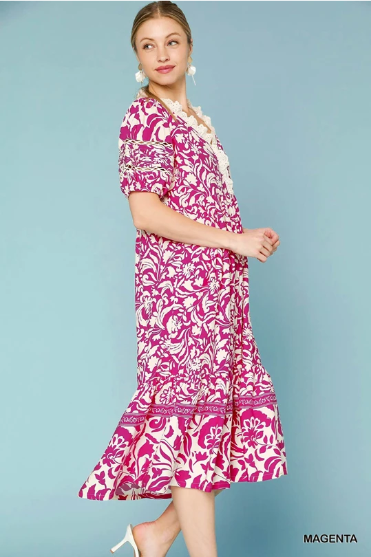 Umgee Bohemian Midi Dress P478