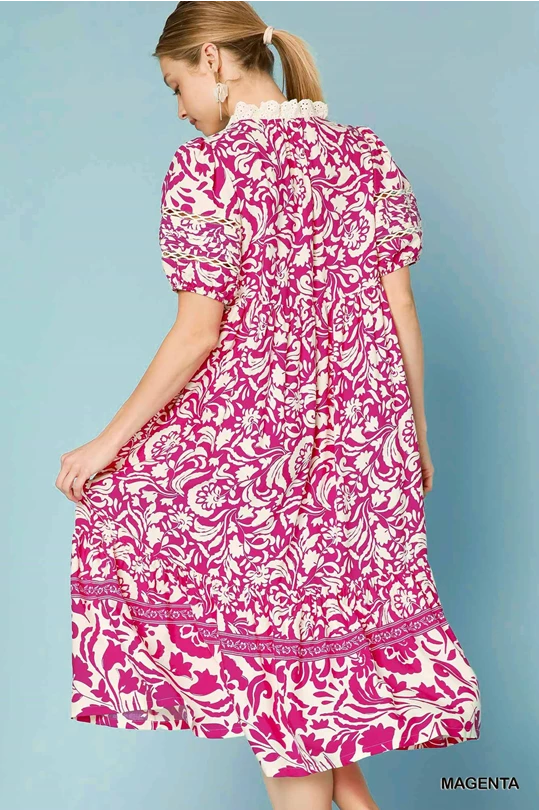 Umgee Bohemian Midi Dress P478