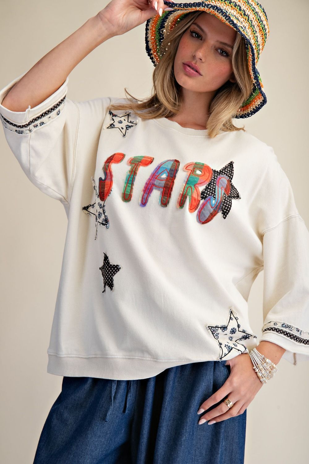 Easel Star Patch Top P480
