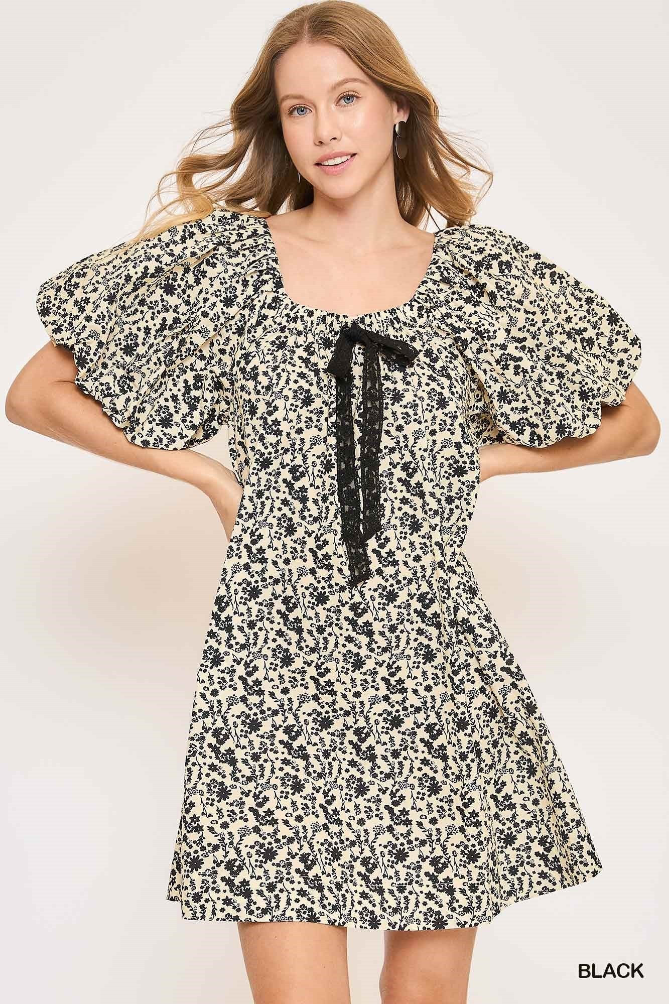 Umgee Floral Babydoll Dress P488