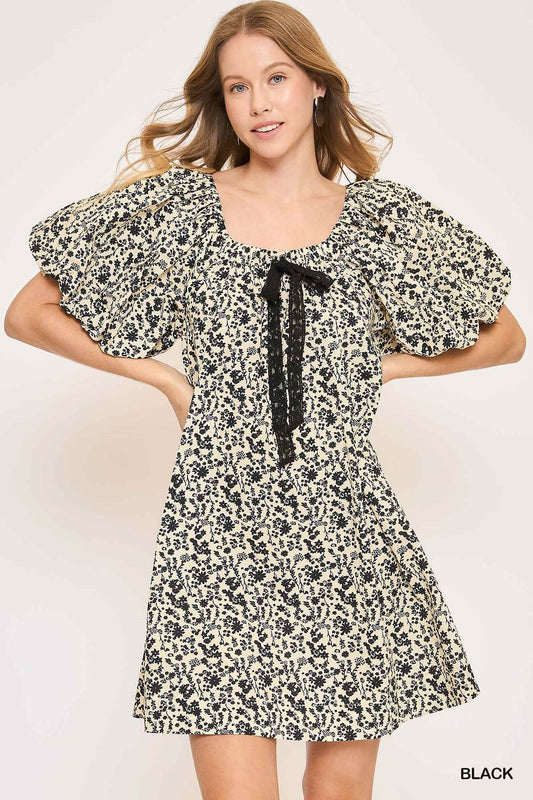 Umgee Floral Babydoll Dress P488