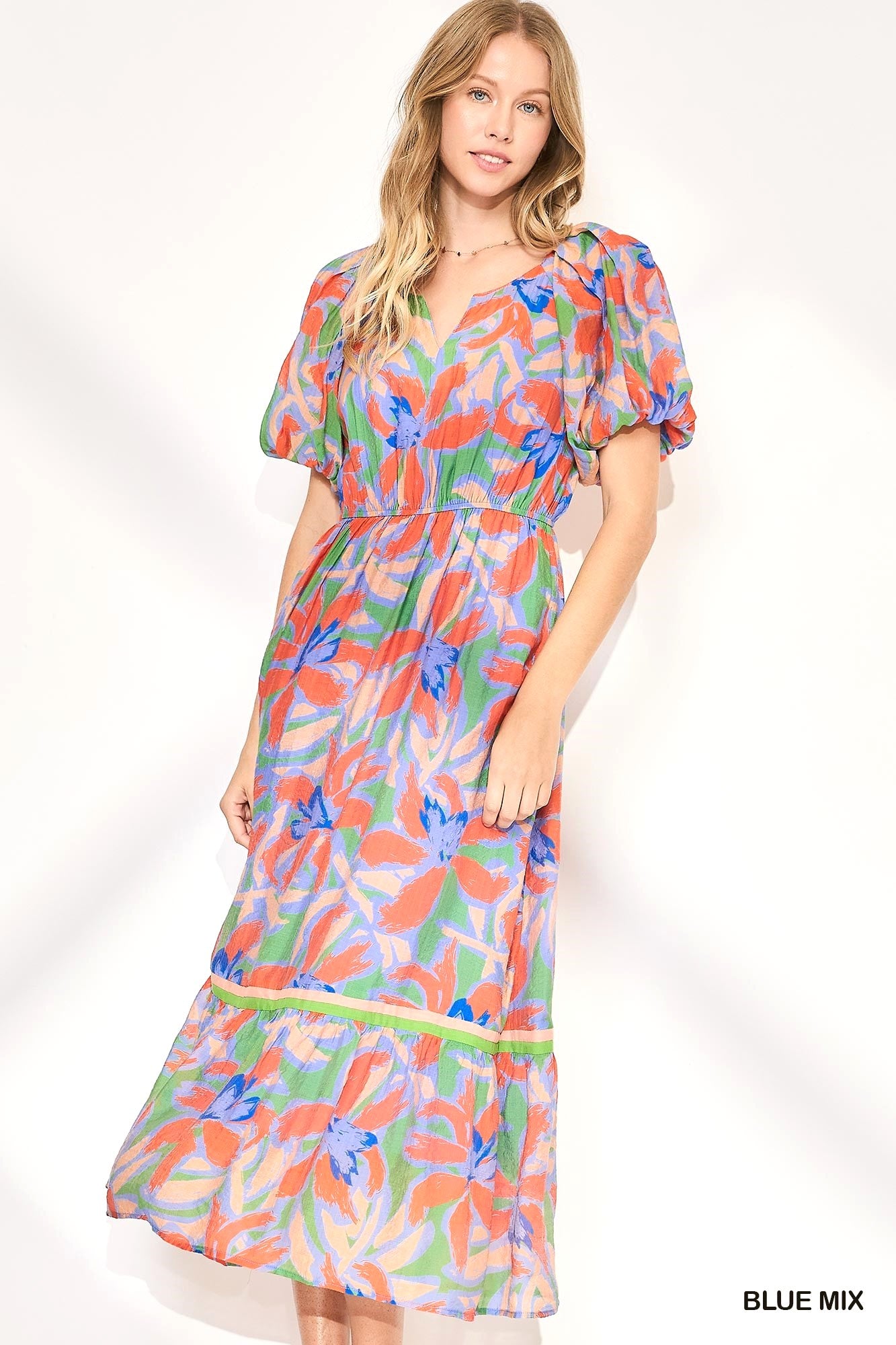 Umgee Tiered Floral Maxi P489