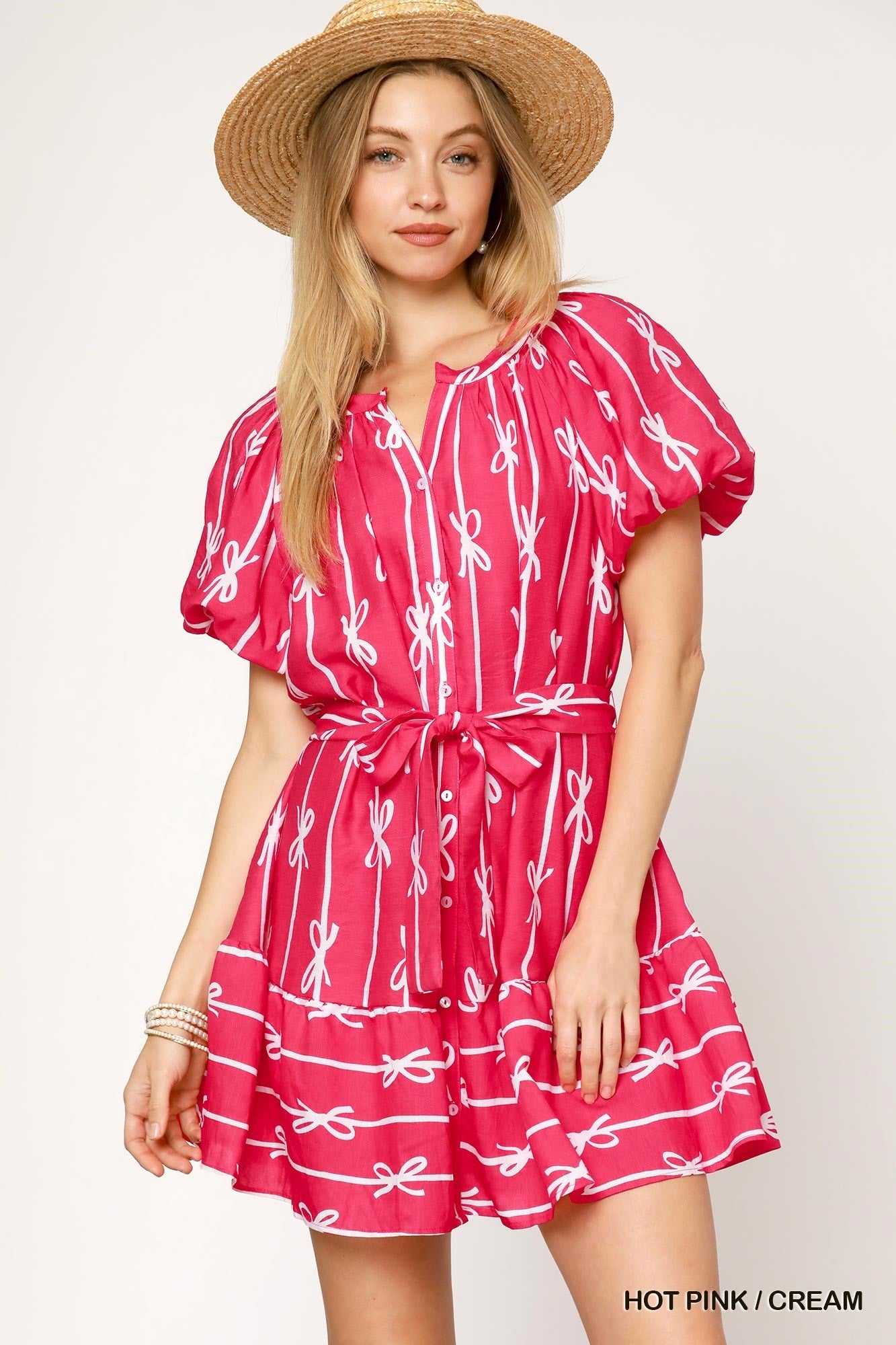 Young & Fun Umgee Bow Dress P491