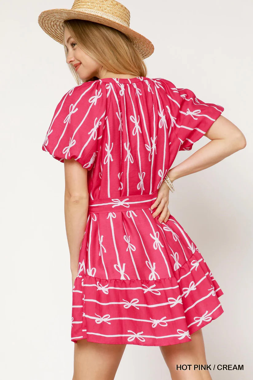 Young & Fun Umgee Bow Dress P491