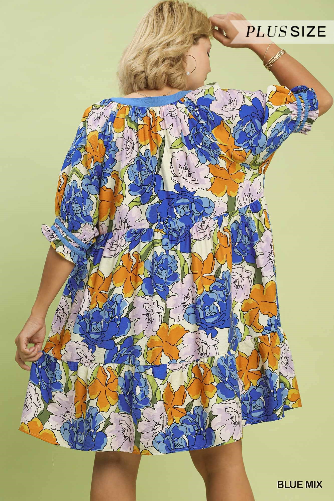 Evermore Umgee Curvy Babydoll Dress P495