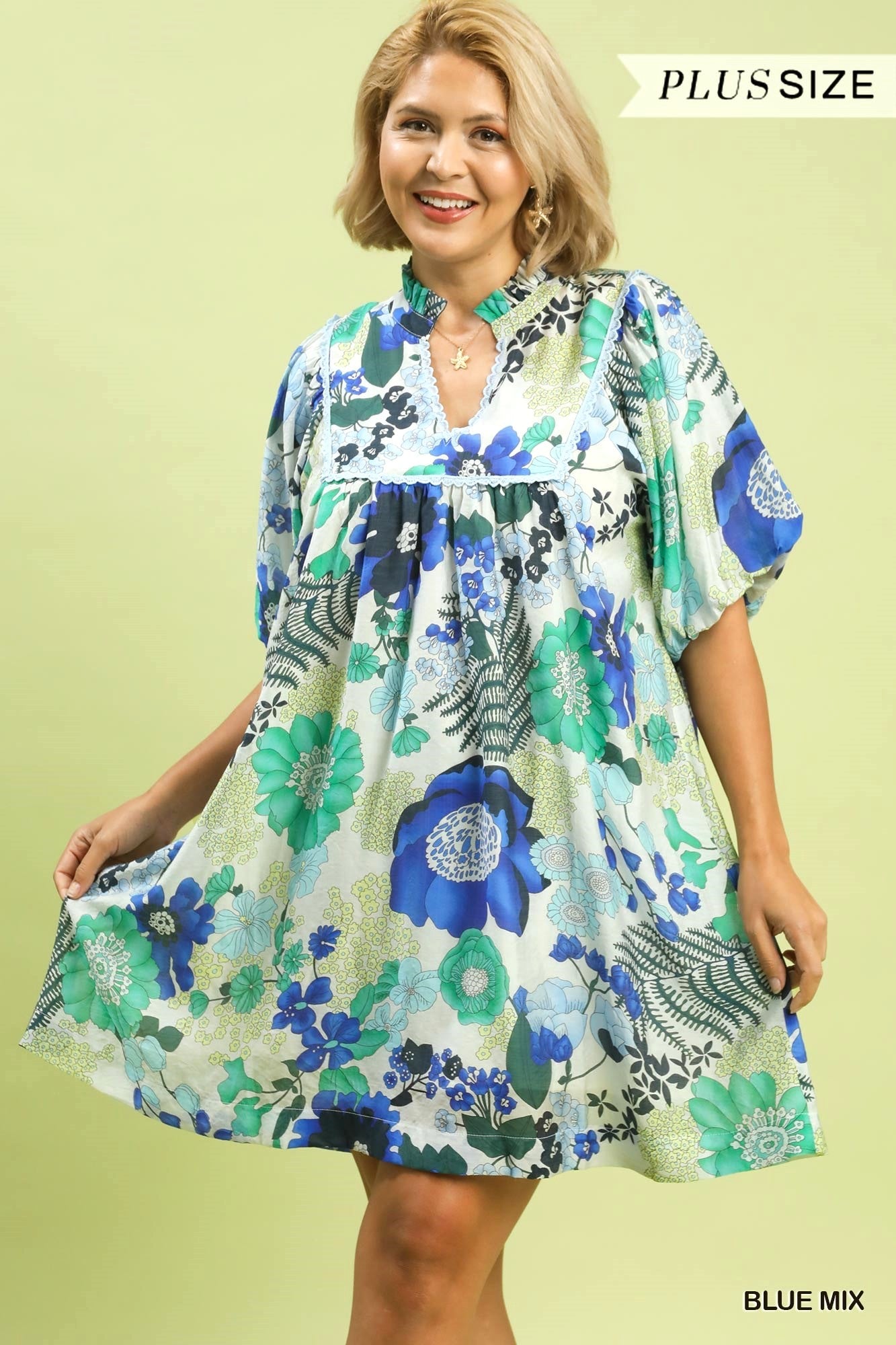 Umgee Curvy Babydoll Dress P497