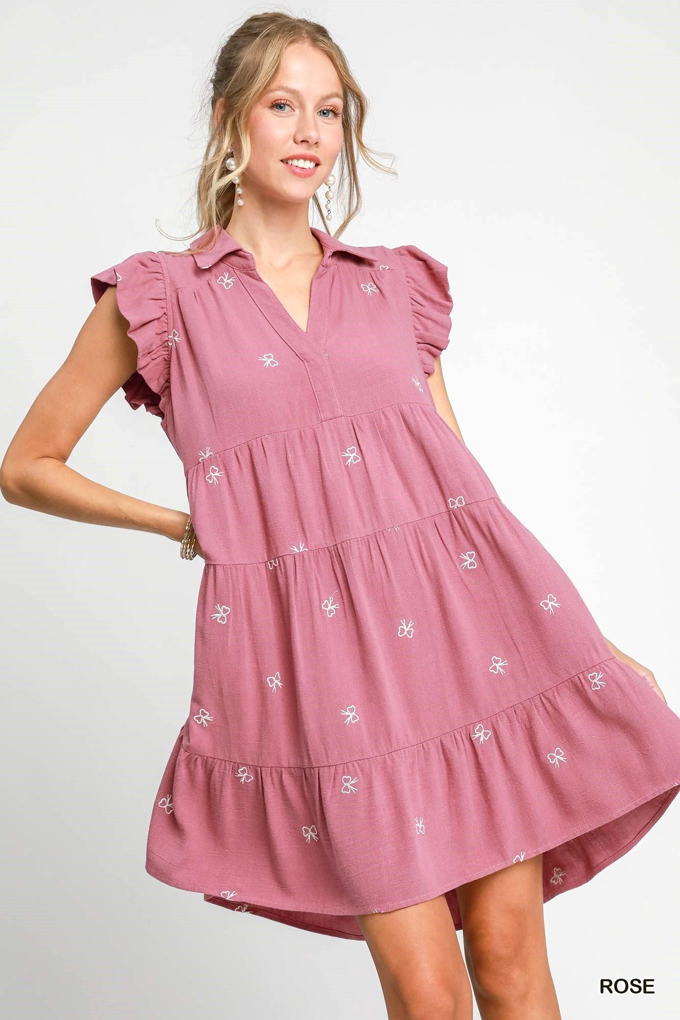 Umgee Ribbons Print Dress P498