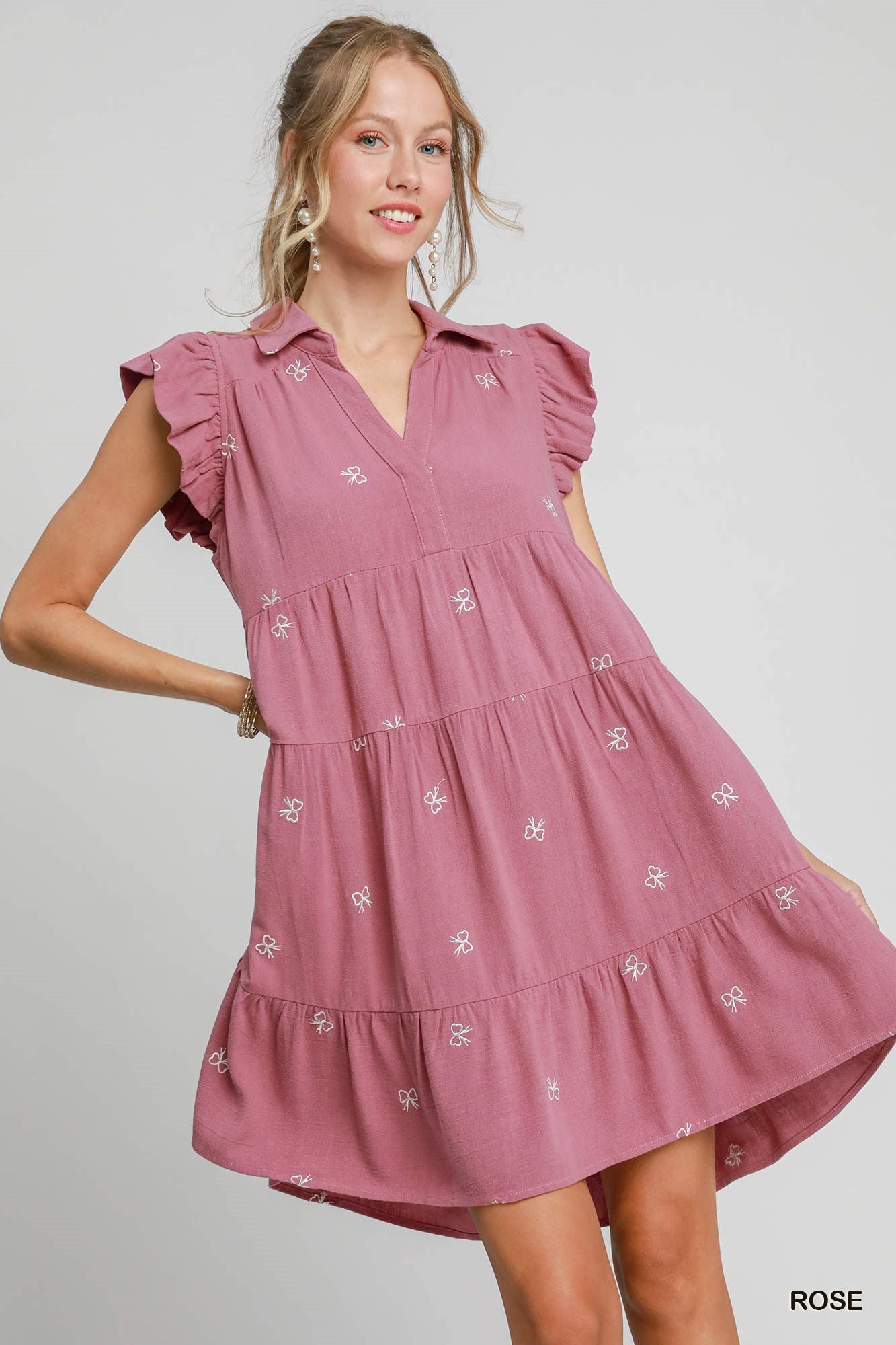 Umgee Ribbons Print Dress P498