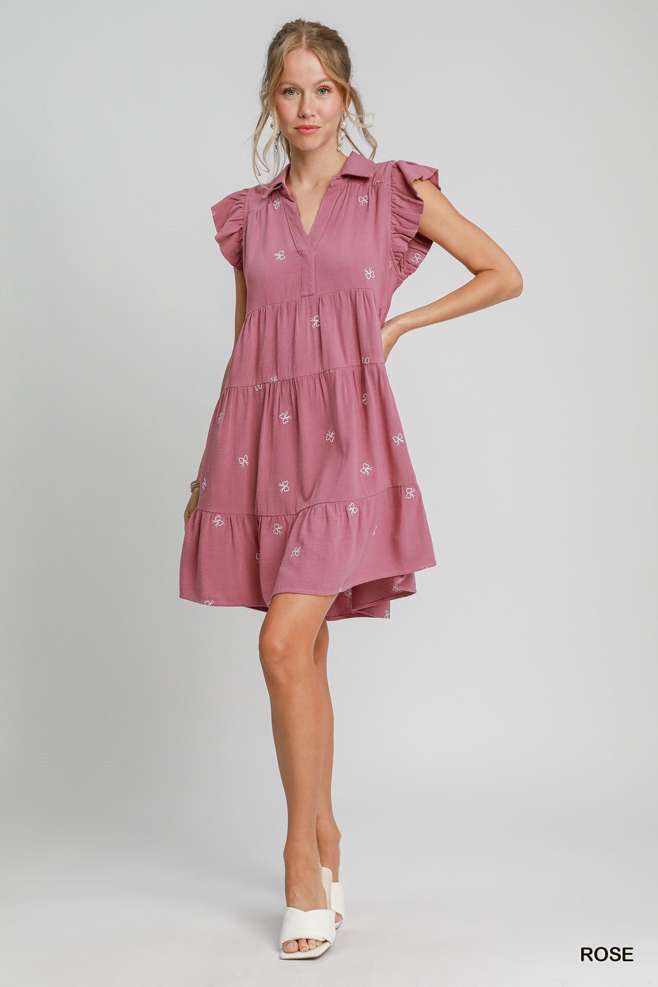 Umgee Ribbons Print Dress P498