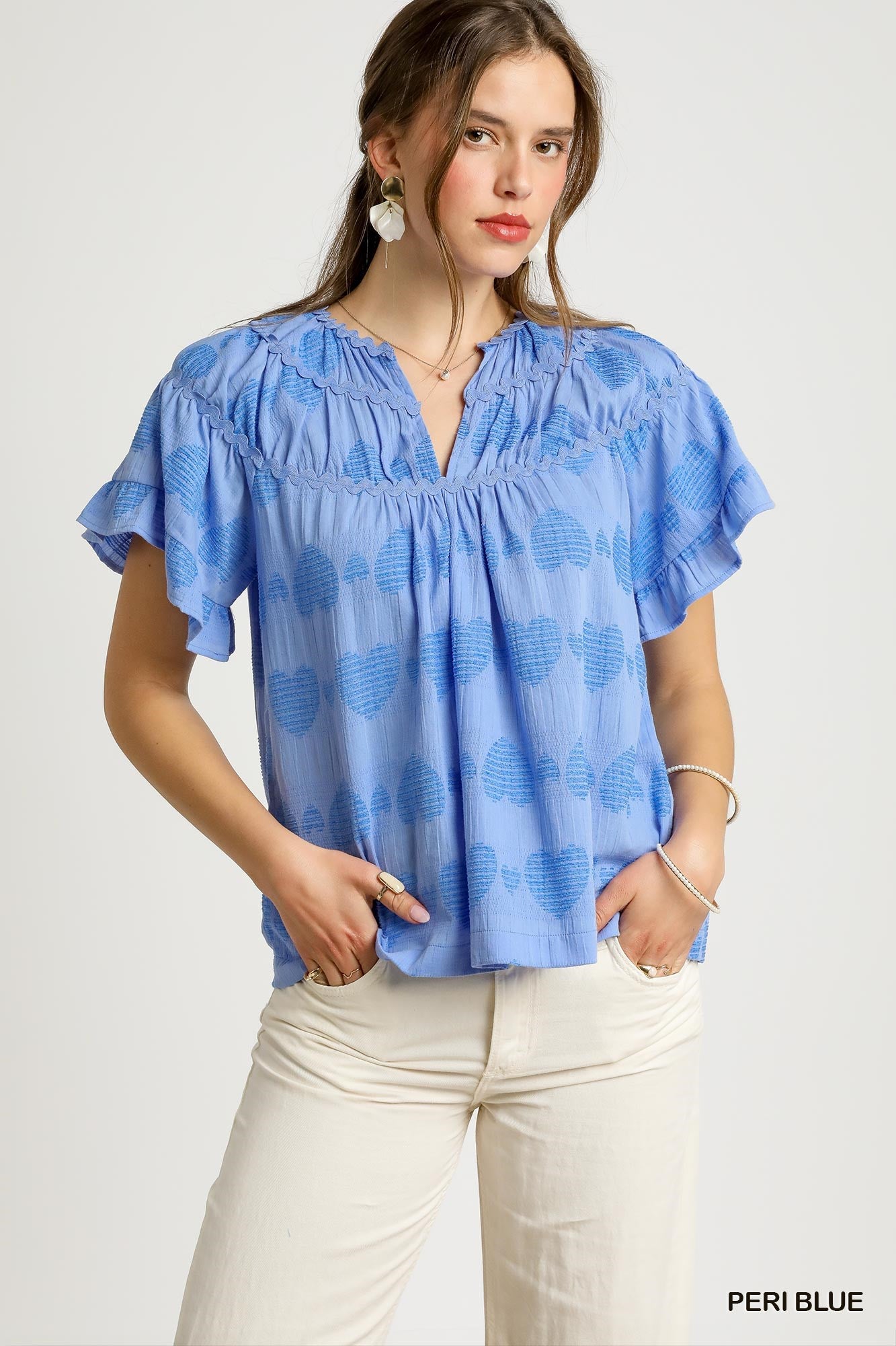 Sweet Umgee Heart Pattern Top P501