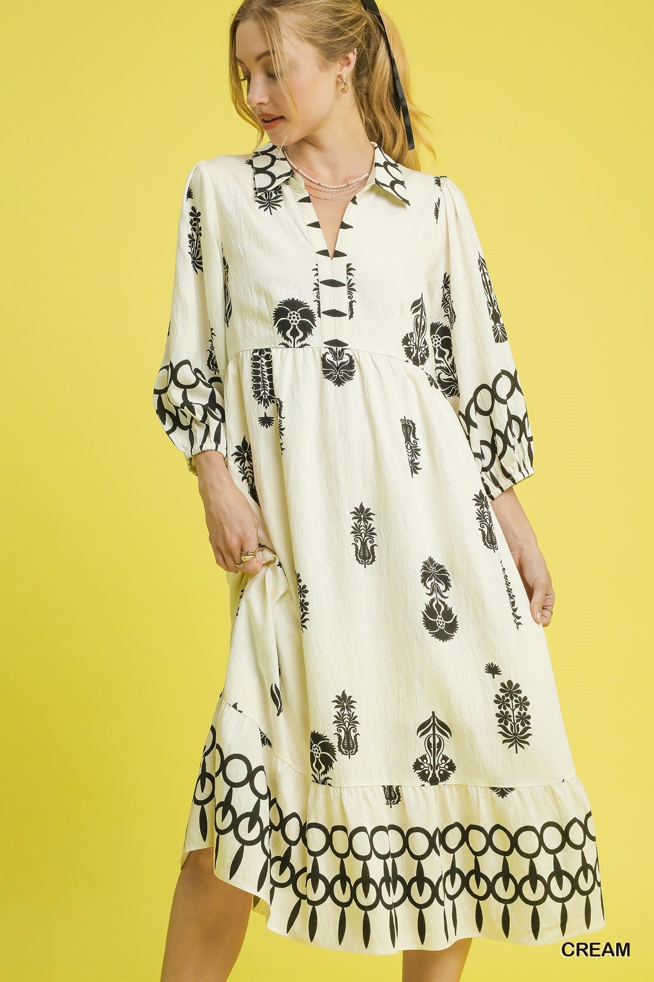 Umgee Boho Midi Dress P505