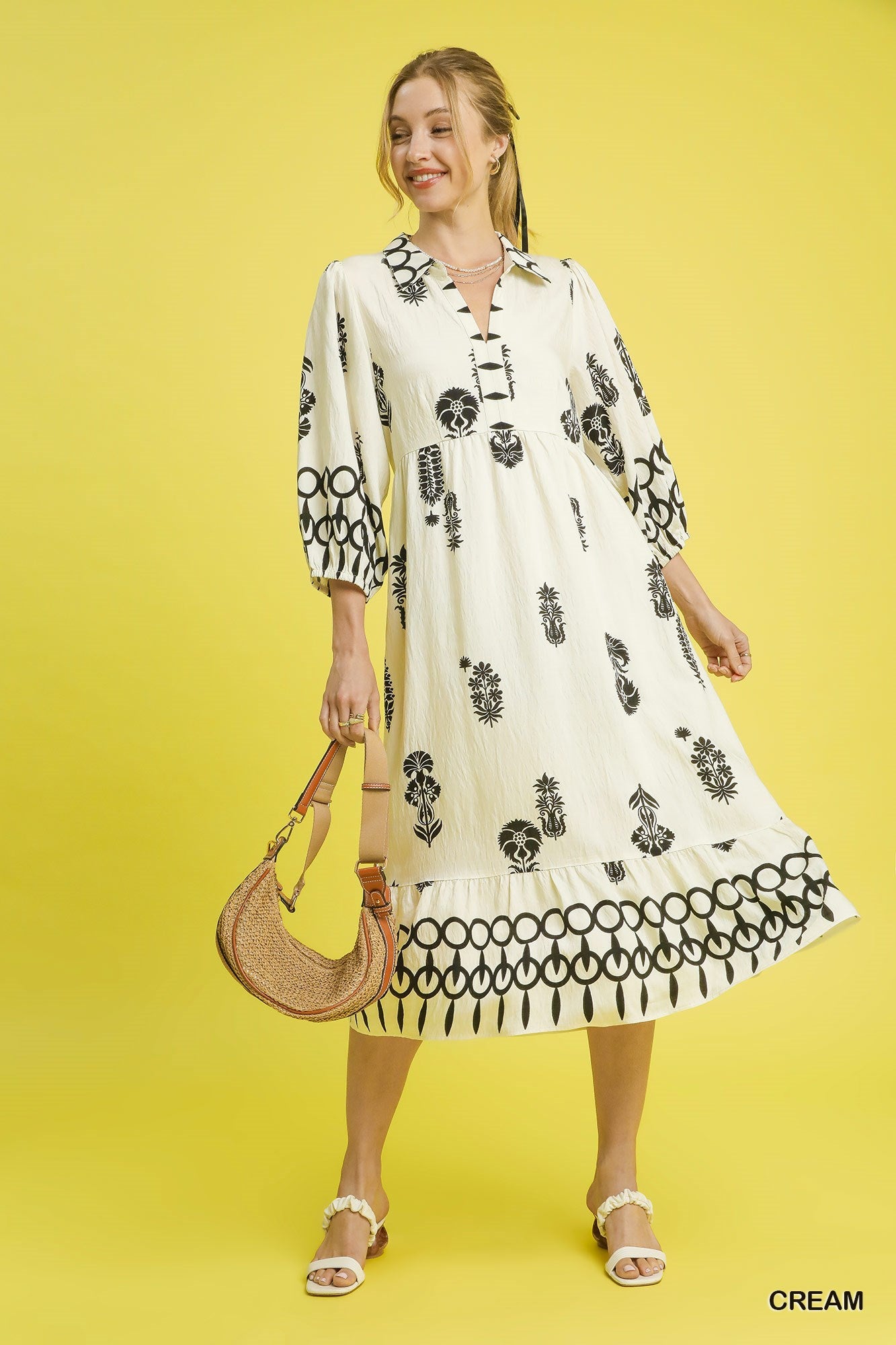 Umgee Boho Midi Dress P505