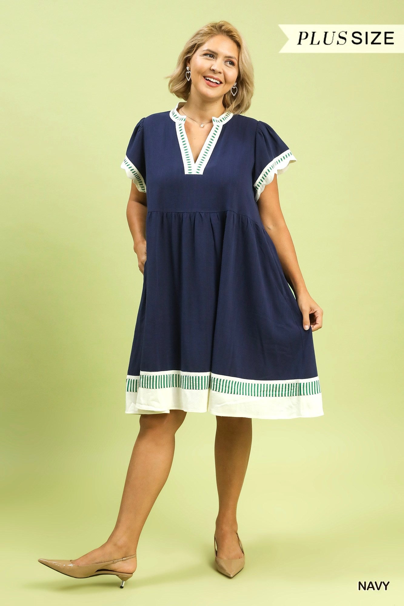Umgee Babydoll Curvy Dress P509