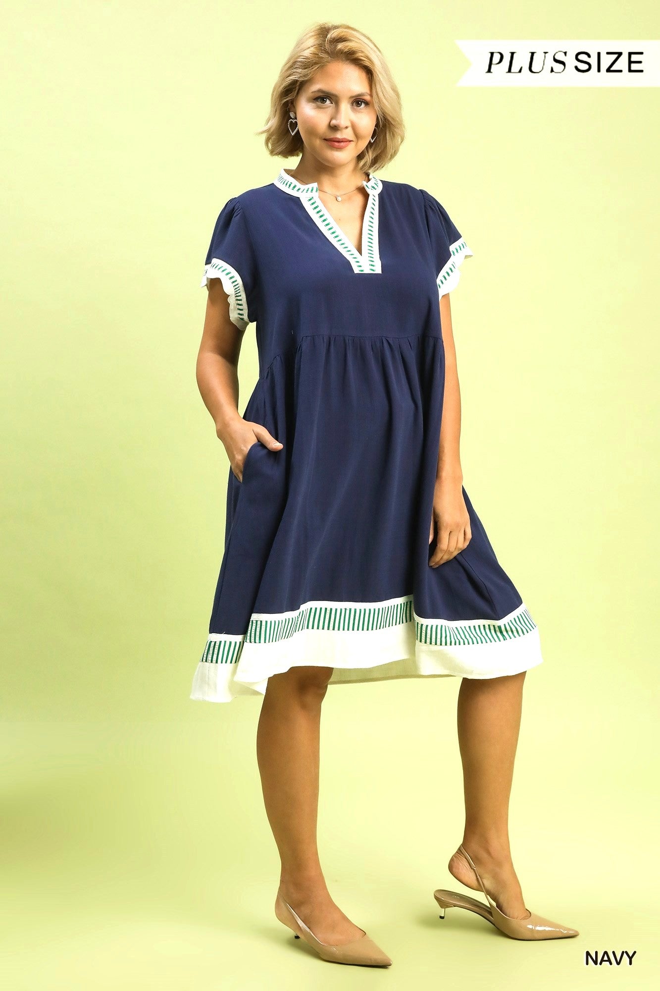 Umgee Babydoll Curvy Dress P509