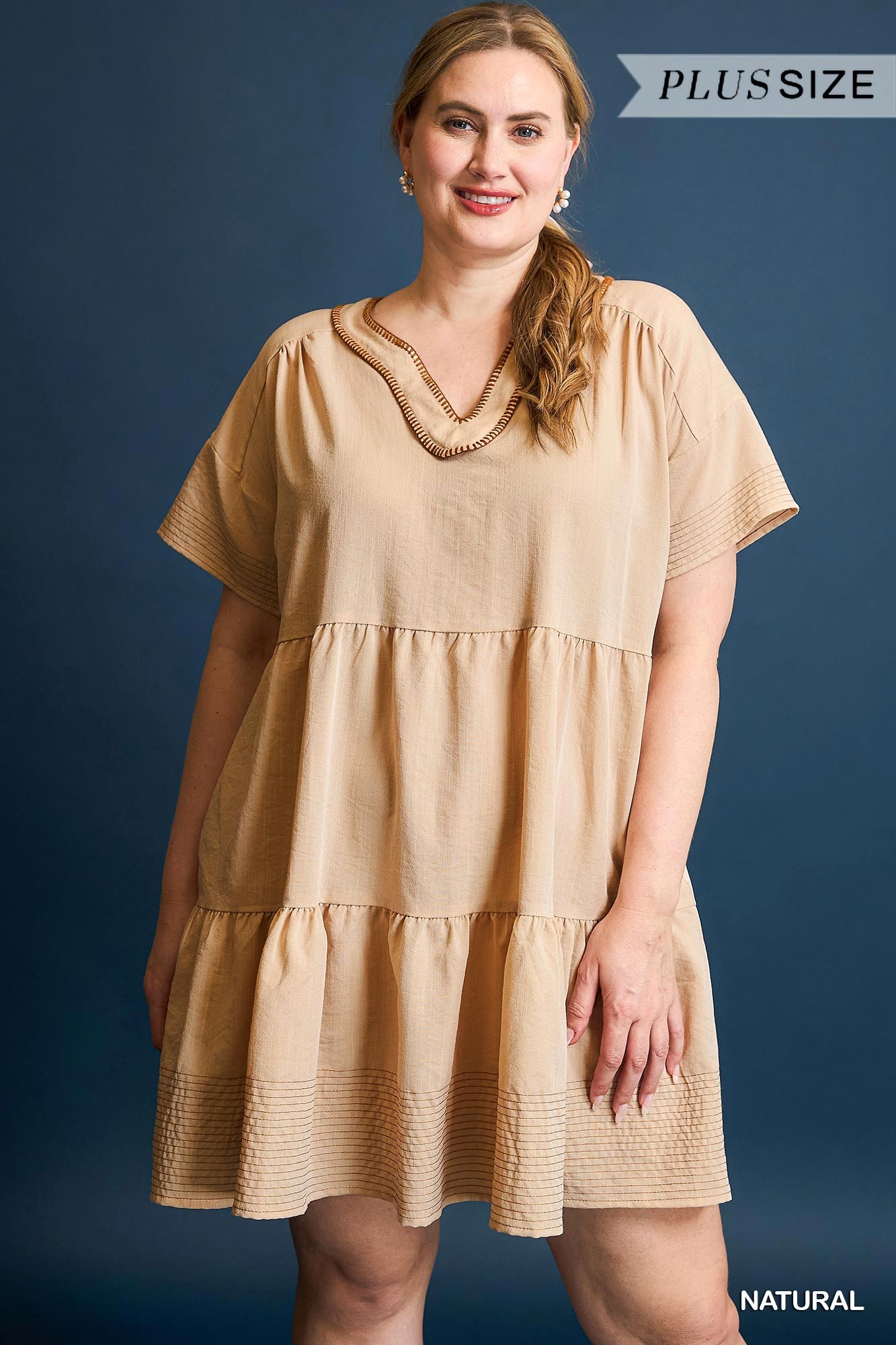 Umgee Tiered Curvy Dress P510