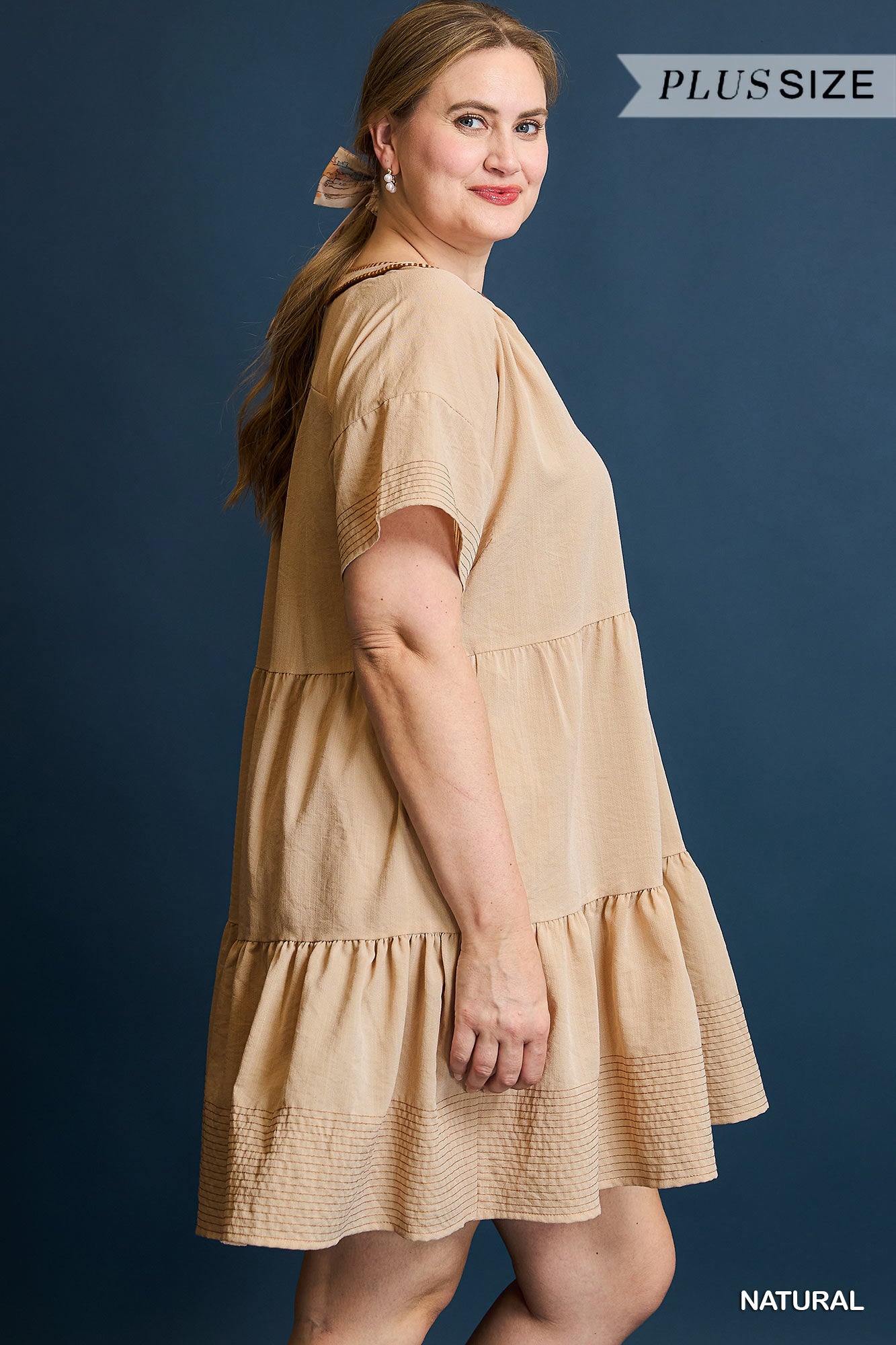 Umgee Tiered Curvy Dress P510