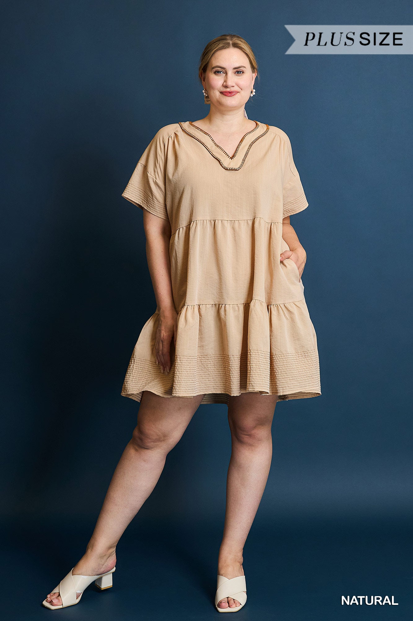 Umgee Tiered Curvy Dress P510