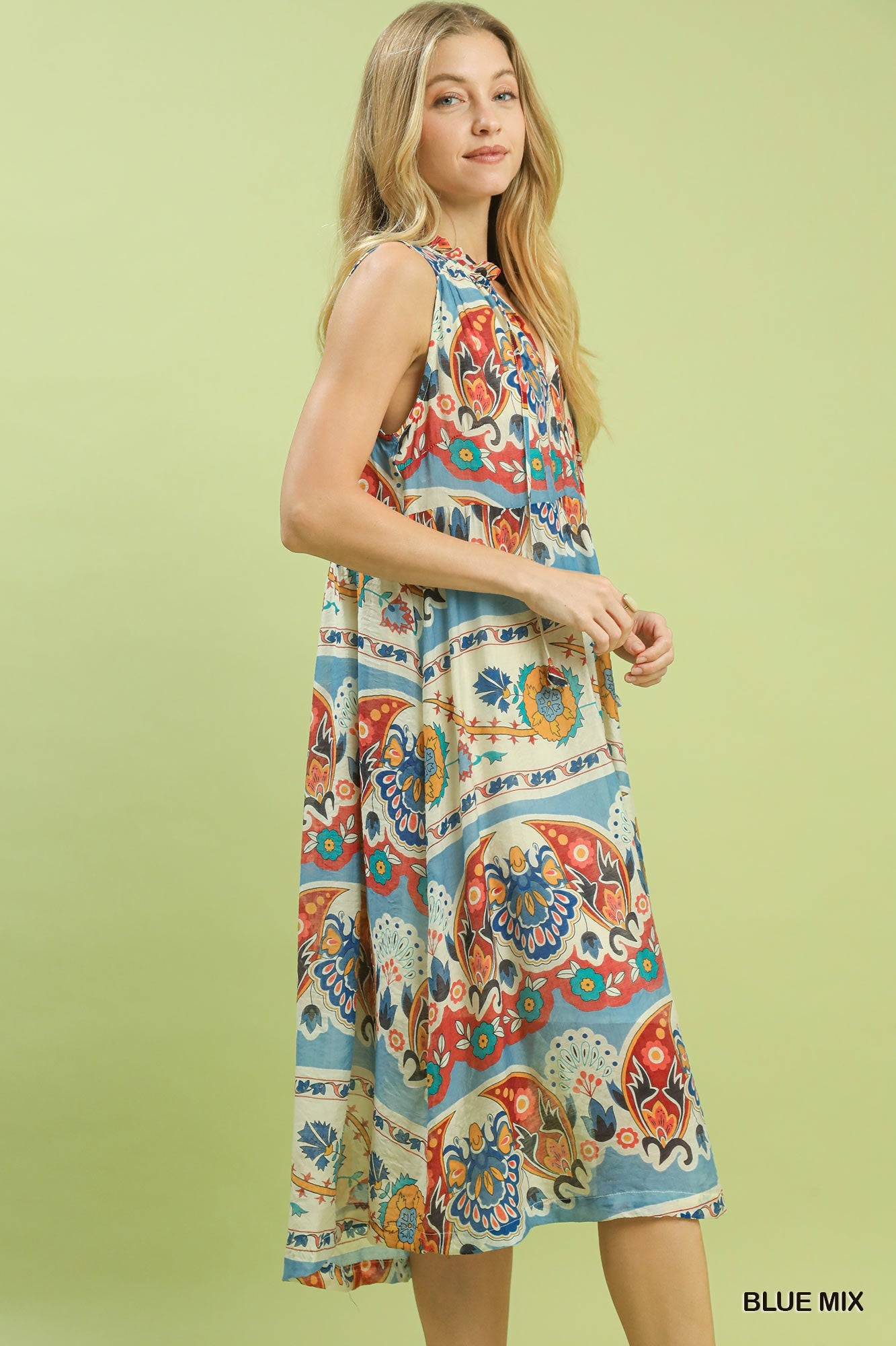 Umgee Boho Sleeveless Midi P516
