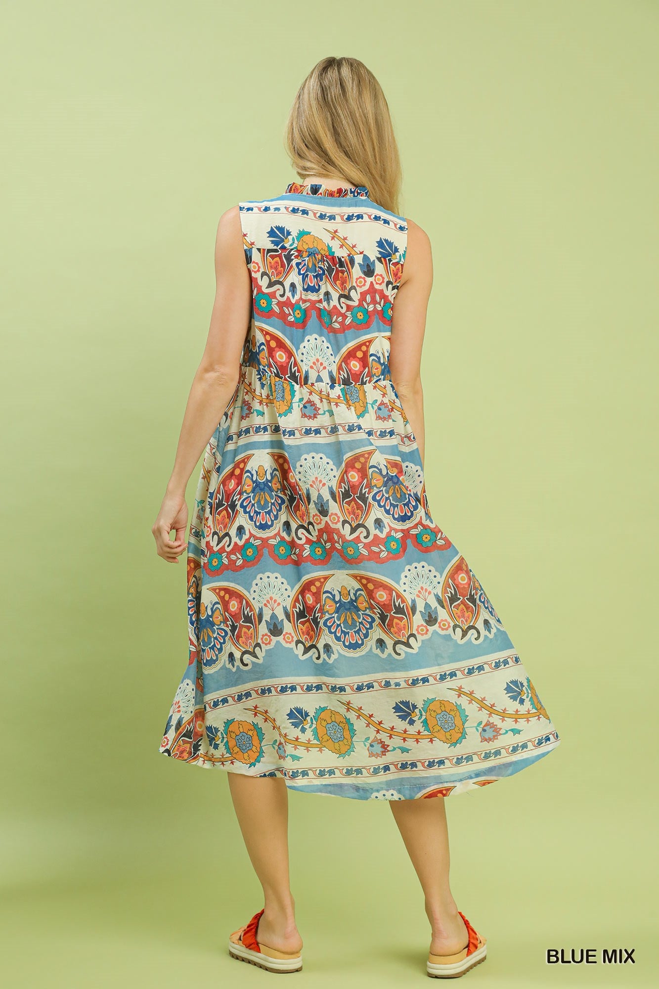 Umgee Boho Sleeveless Midi P516