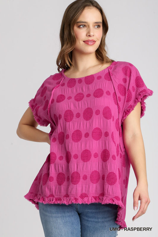 Amazing Umgee Polka Dot Top P519