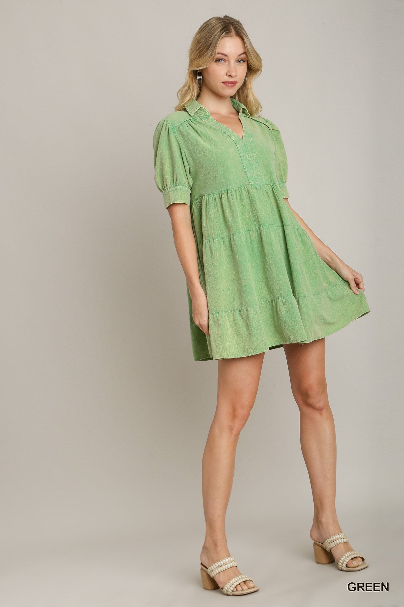 Umgee Tiered Babydoll Dress P520