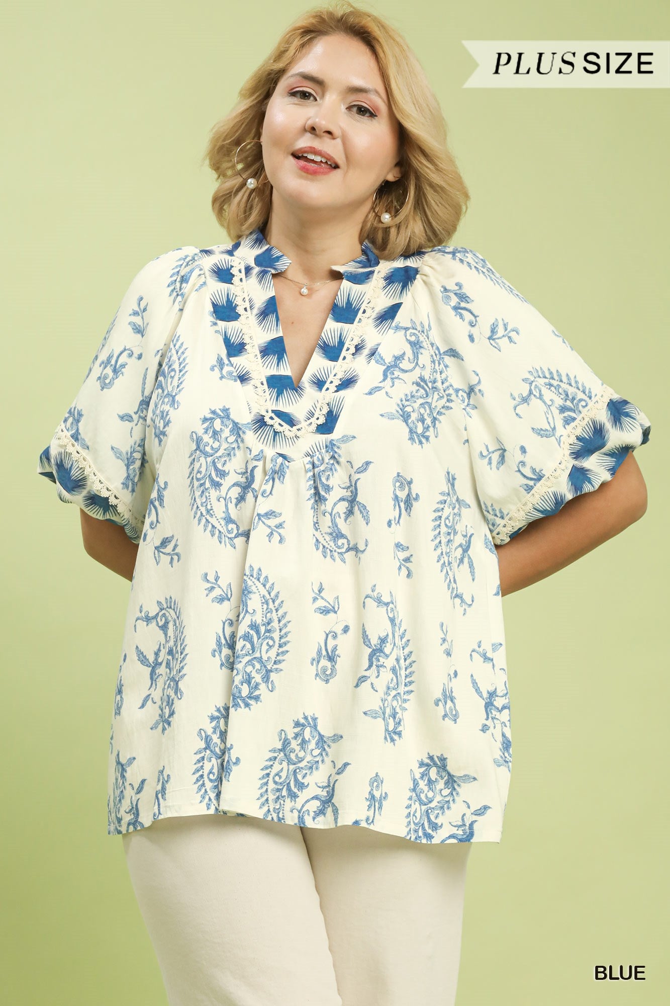 Umgee Boho Print Top P526
