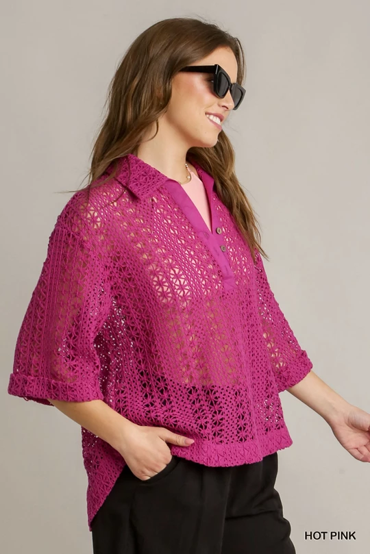 Umgee Crochet Top P527