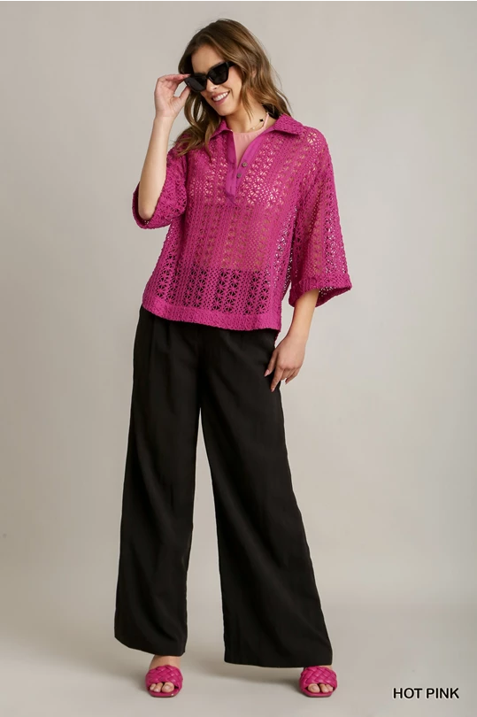 Umgee Crochet Top P527
