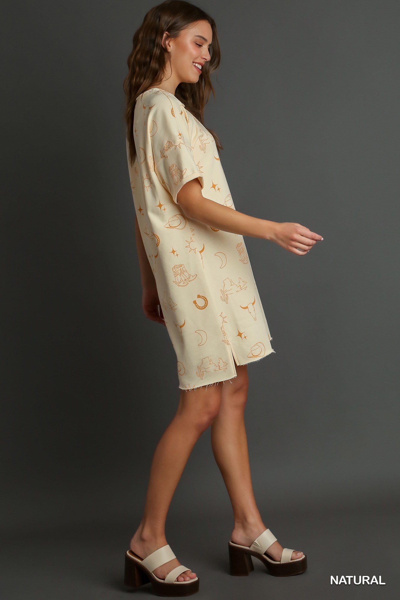 Umgee Graphic Dress P528