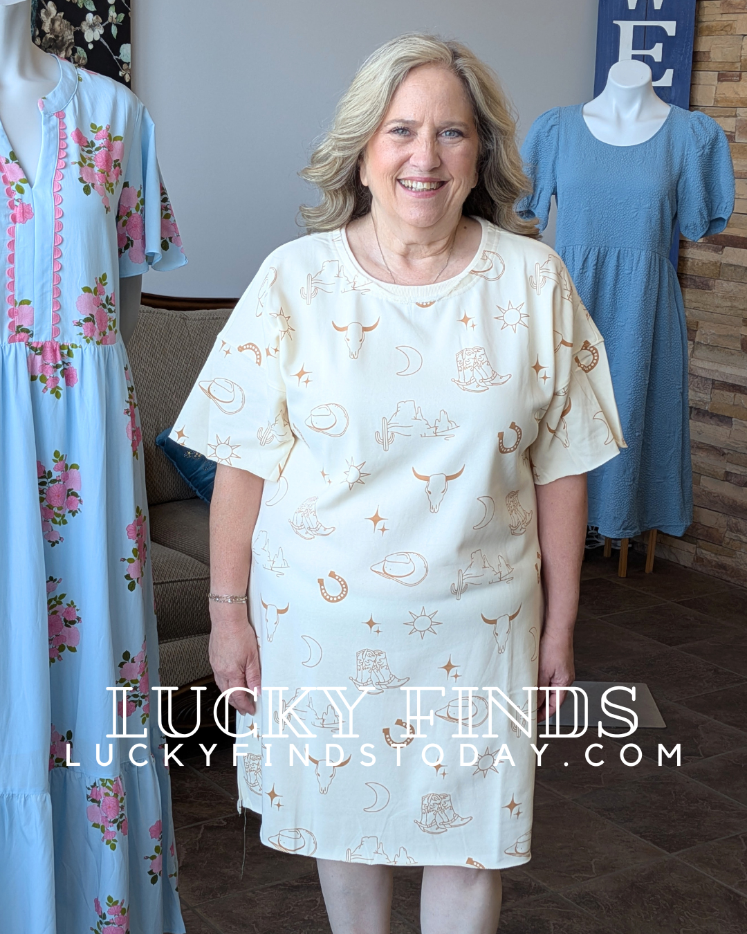 Umgee Graphic Dress P528
