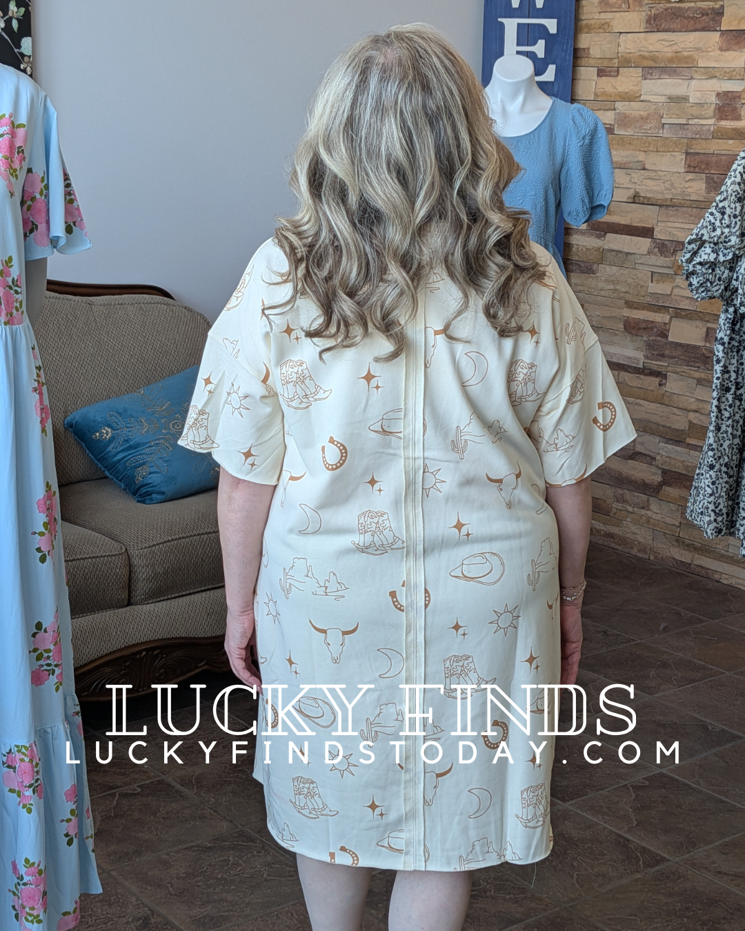 Umgee Graphic Dress P528