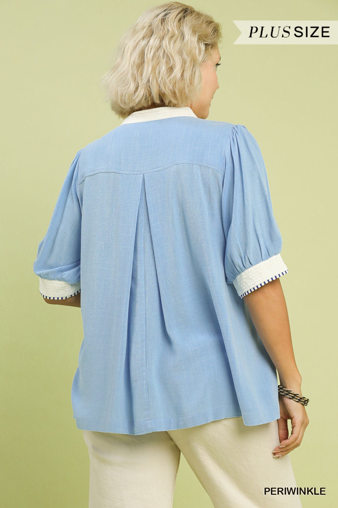 Umgee Contrast Curvy Top P529