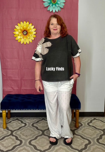 Umgee Flower Patch Curvy Top P531