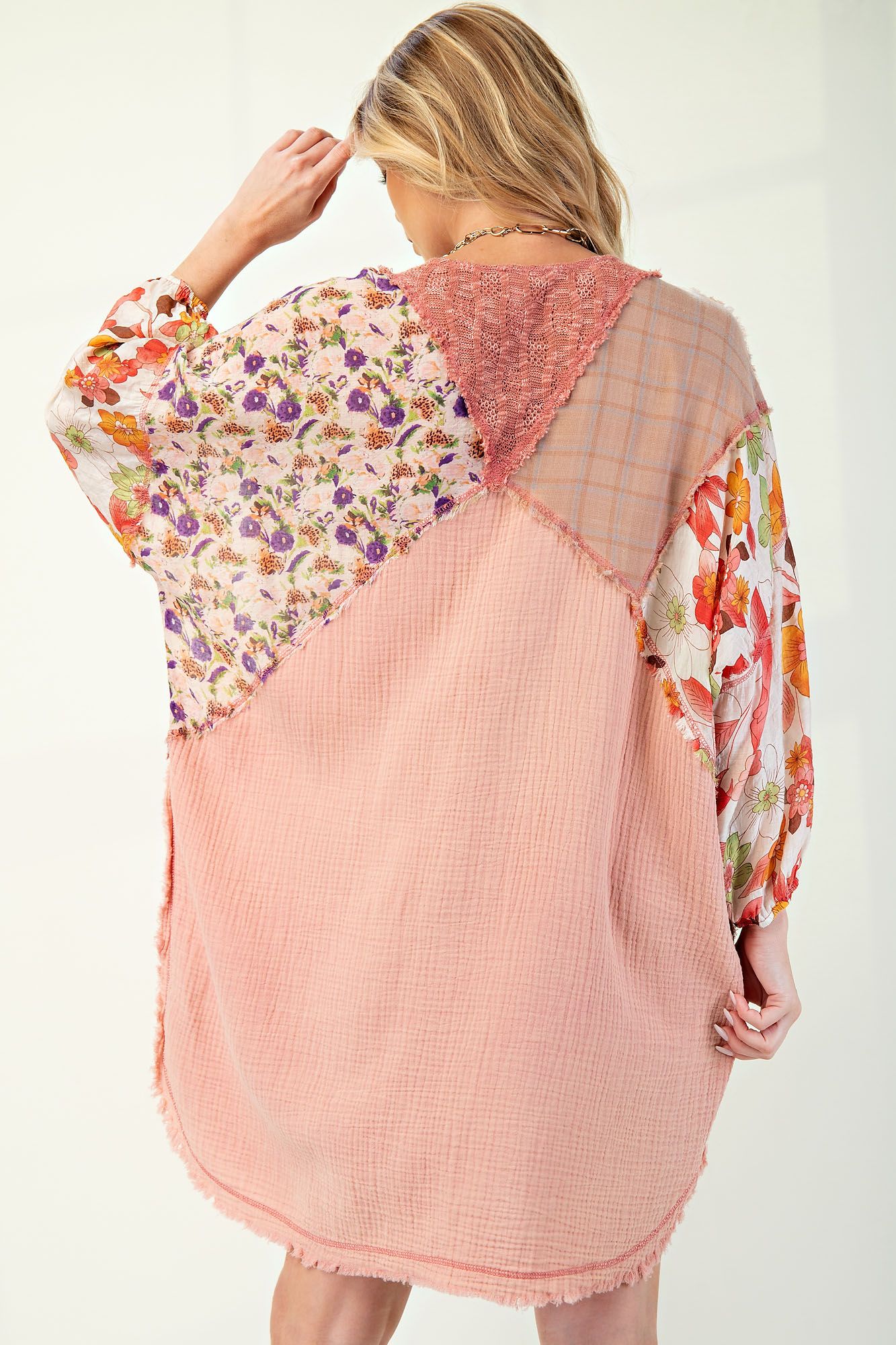 Vintage Easel Patchwork Dress P536