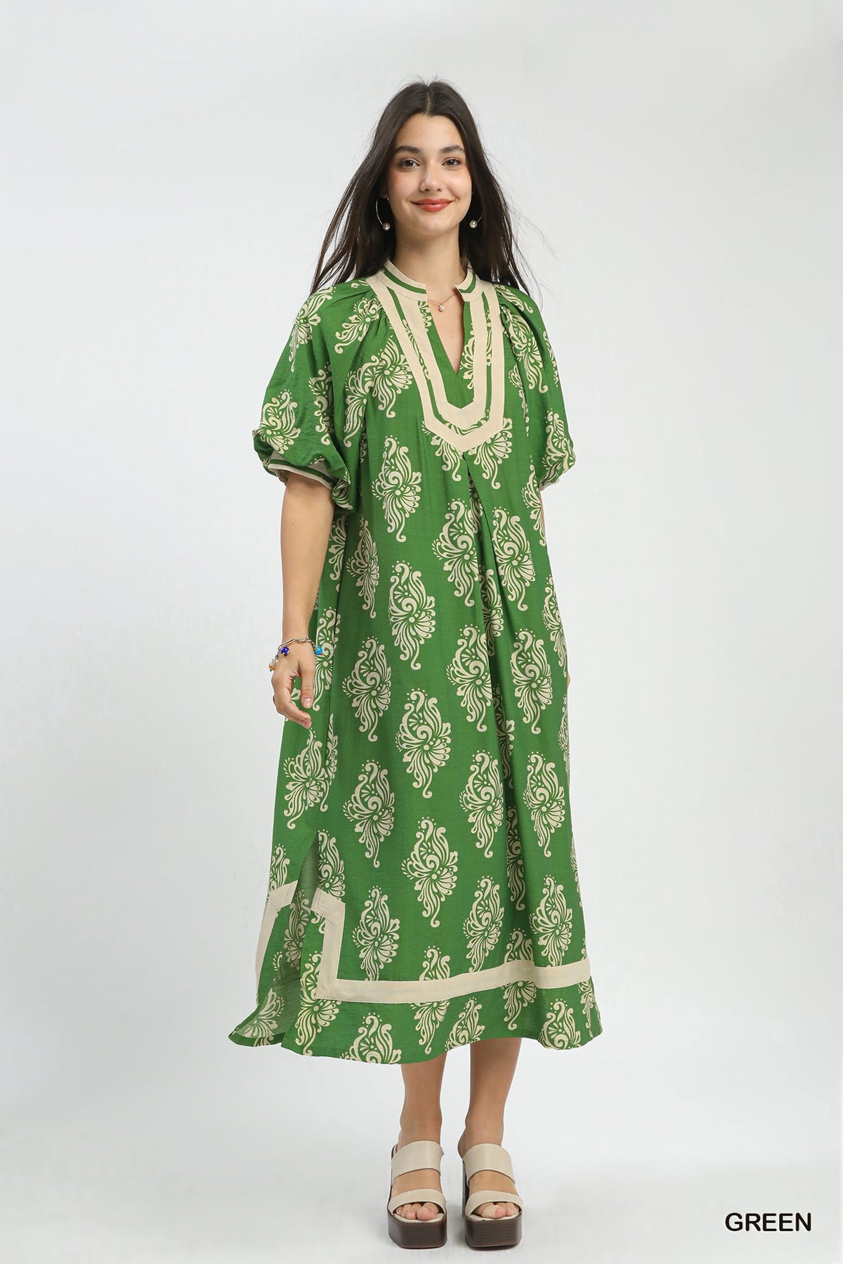 Broadway Date Umgee Midi Dress P566