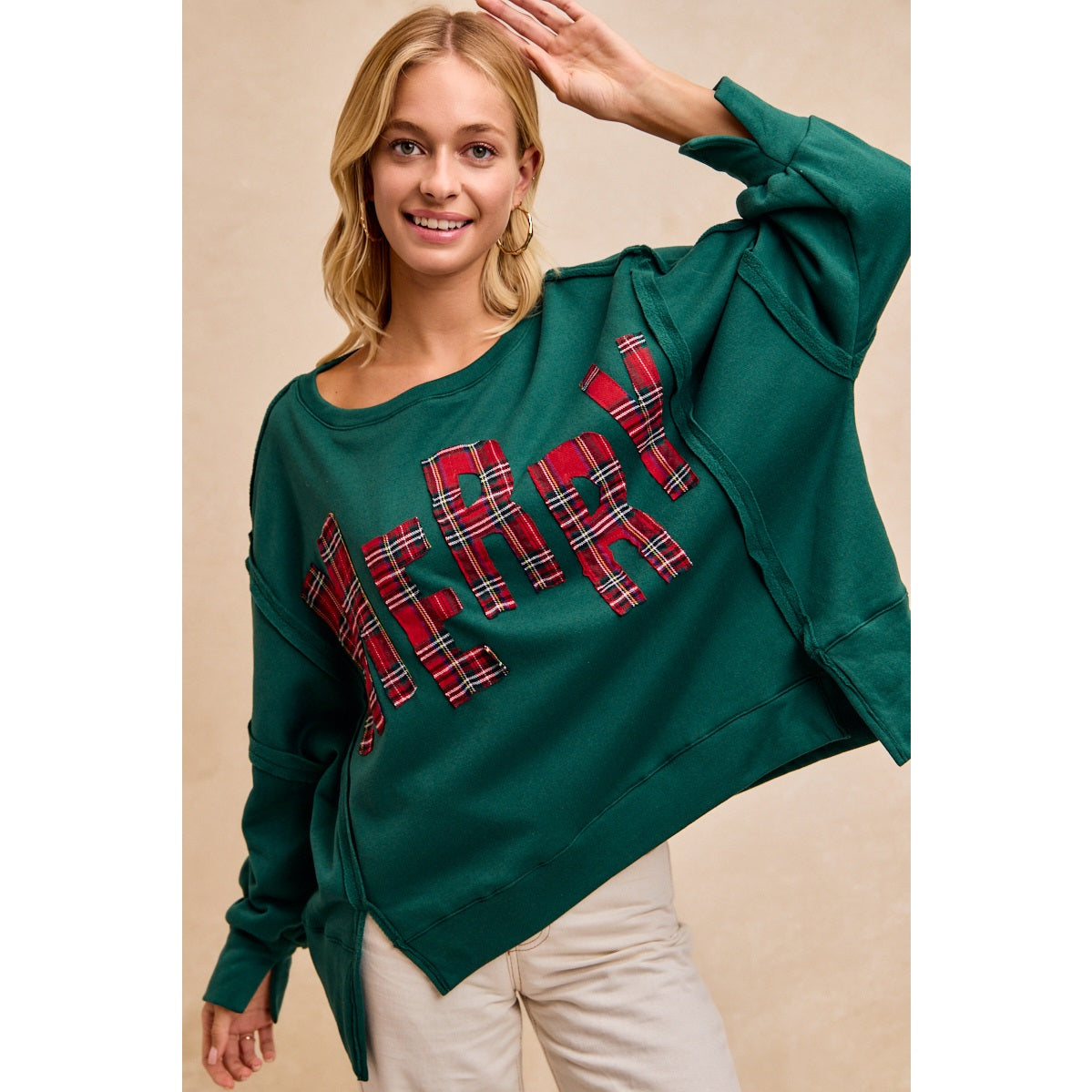 Christmas Merry Patch Sweatshirt P577