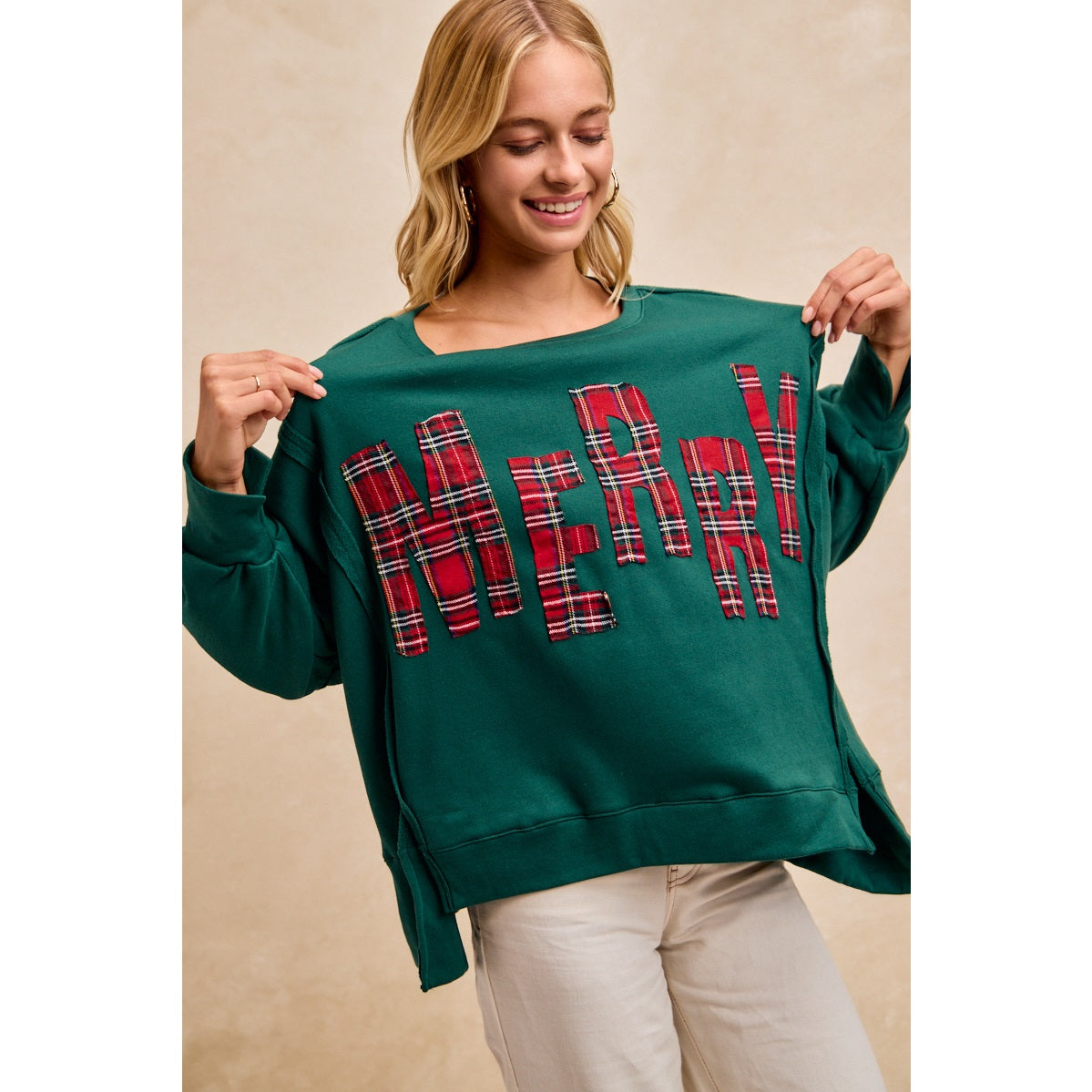Christmas Merry Patch Sweatshirt P577