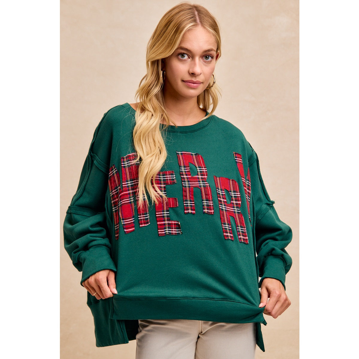 Christmas Merry Patch Sweatshirt P577