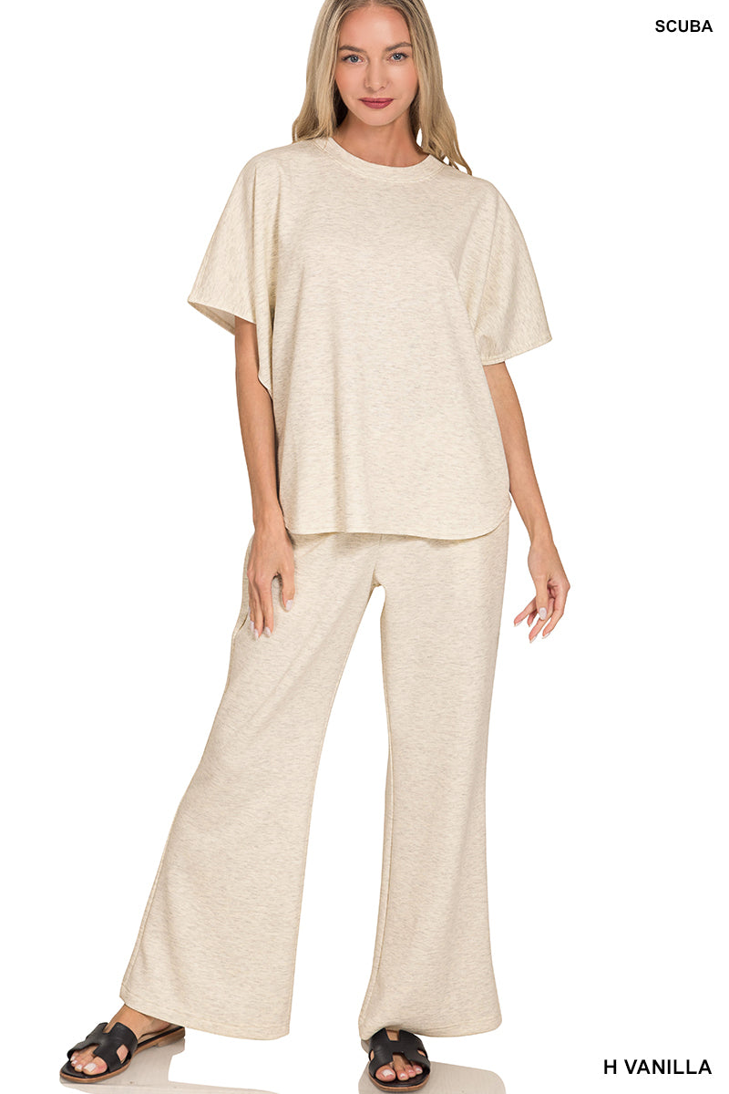 Morning Walk Scuba Pants Set Z810