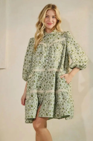 Elegant Curvy Babydoll Dress W348