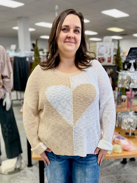 Fancy Heart Knit Top W308