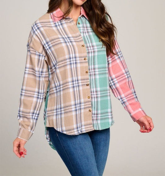 Shades of You Plaid Shirt W103