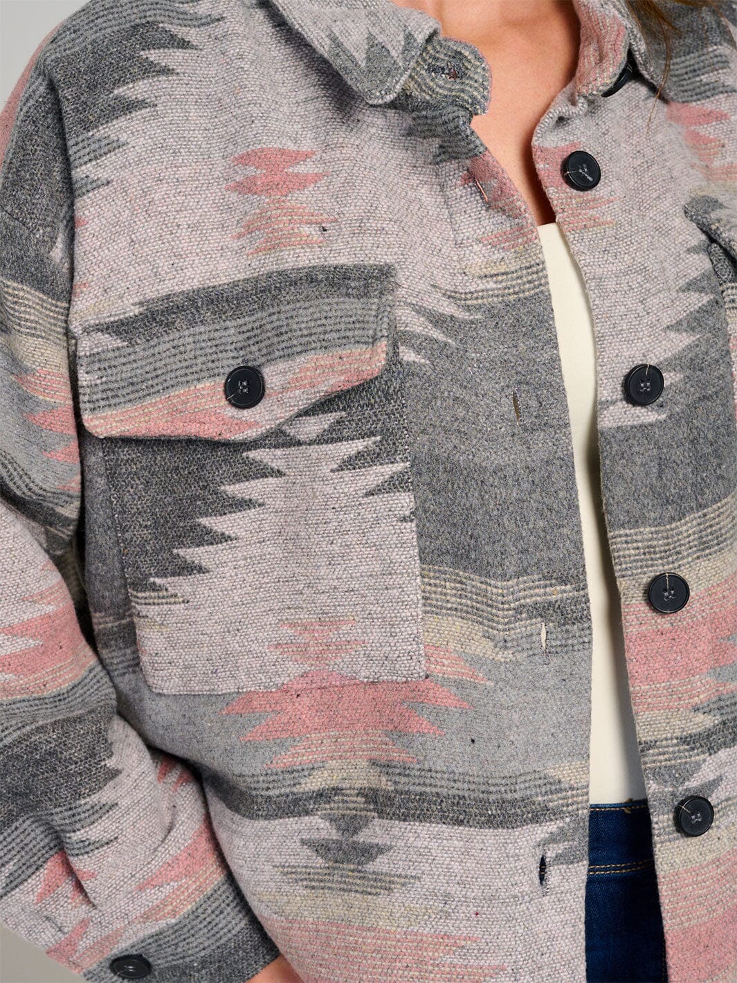Warm Me Up Aztec Shacket W105