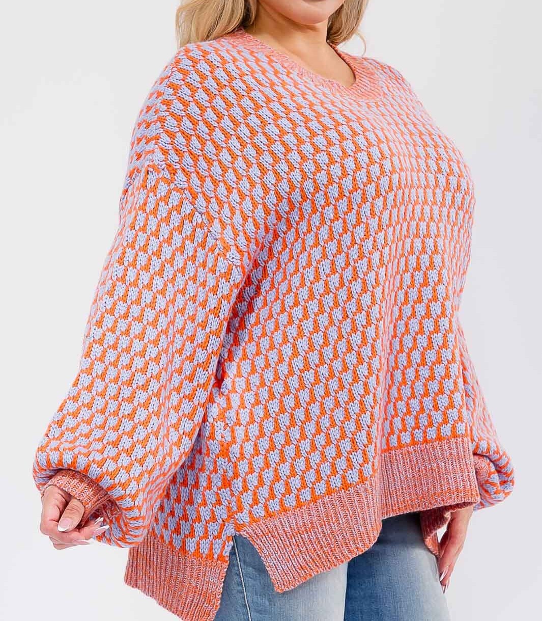 Cozy Curvy Sweater Top W222